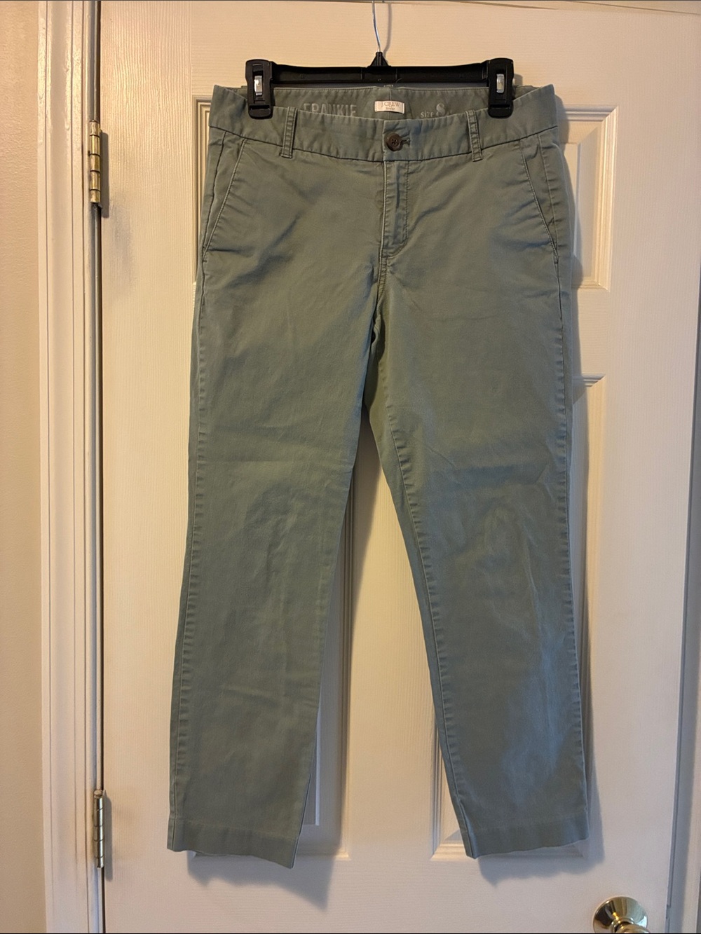 J. Crew Factory Cropped Straight-Leg Pants in Sage